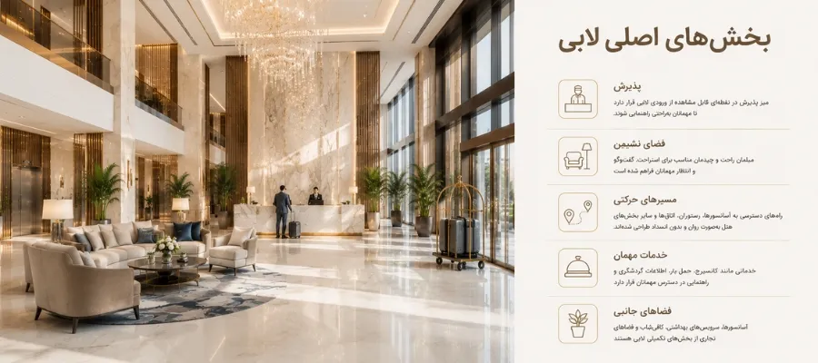 بخش های لابی هتل